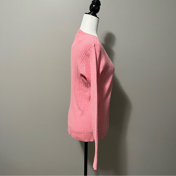 Lilly Pulitzer Soft Knit Button Front Crewneck Cardigan and Tank Top Pink - Picture 6 of 13